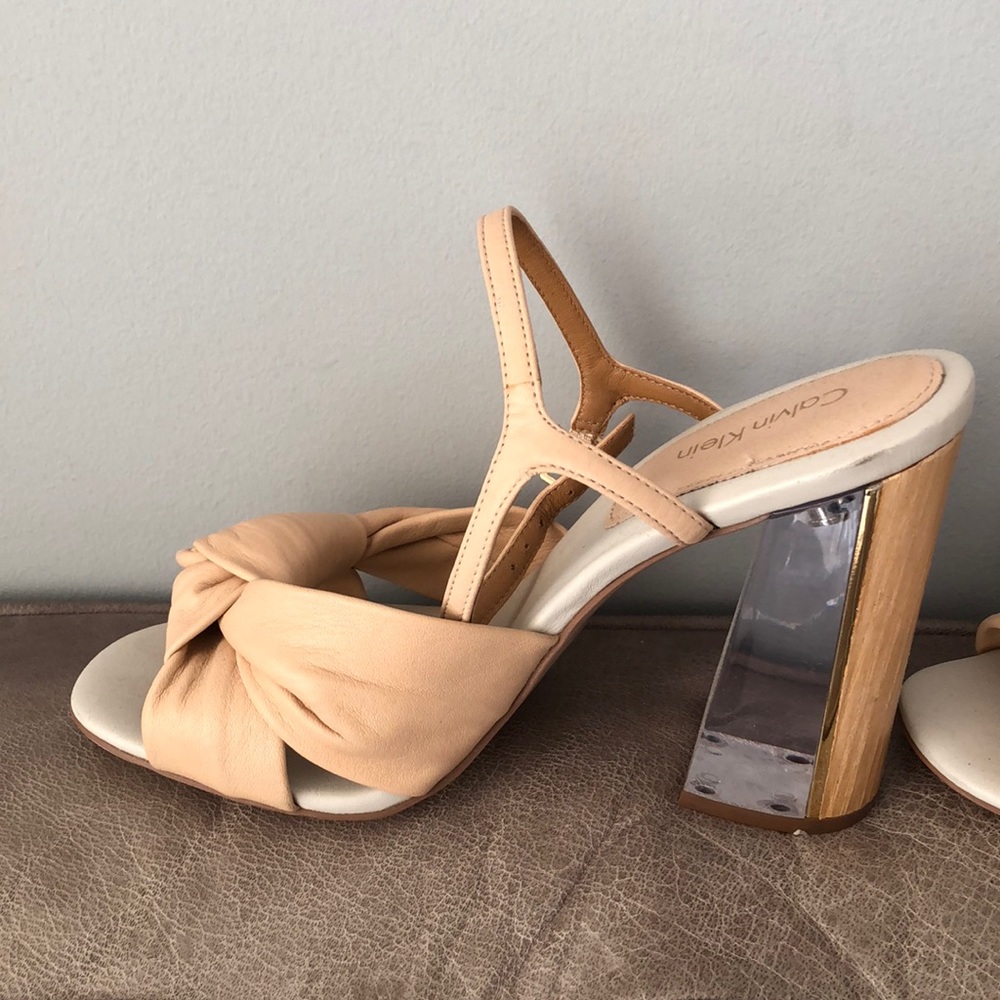 Calvin Klein peach blush heels